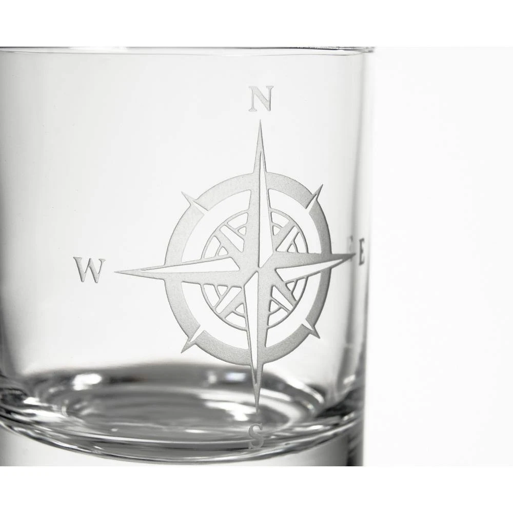 Compass Rose 13 fl. oz. Double Old Fashioned Glasses (Set of 4) - Premium Whiskey and Cocktail Glasses by Rolf Glass 3 Compass Rose 13 fl. oz. Double Old Fashioned Glasses (Set of 4) - Premium Whiskey and Cocktail Glasses by Rolf Glass - Image 3