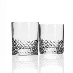 Rolf Glass Diamond 11 oz. On the Rocks Glass Set of 2 - Premium Whiskey & Cocktail Glasses