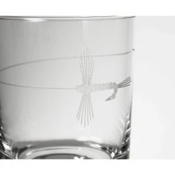 Fly Fishing 13 fl.oz Clear Double Old Fashioned Glasses (Set of 4) | Rolf Glass Cocktail & Whiskey Glasses -Drinkware Shop clear rolf glass whiskey glasses 410005 s 4 4f 1000