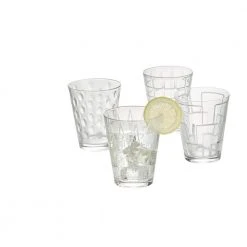 Villeroy & Boch Dressed Up 4-Piece Glass Tumbler Set - Assorted Designs for Stylish Drinking -Drinkware Shop clear villeroy boch drinking glasses sets 1136208152 c3 1000