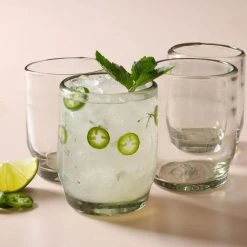 8.2 oz. Clear Glass Spanish Double Old Fashion Set - 4-Piece Unbranded -Drinkware Shop clear whiskey glasses 985118587m 4f 1000