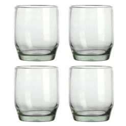 8.2 oz. Clear Glass Spanish Double Old Fashion Set - 4-Piece Unbranded