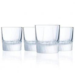 Cristal D'Arques 4-Piece Intuiton OTR Set - Elegant Cocktail & Whiskey Glasses
