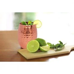 16 oz. Double Wall Hammered Copper Tumbler (4-Pack) - Insulated, Durable, & Stylish -Drinkware Shop copper drinking glasses sets ds 36186 c 44 1000