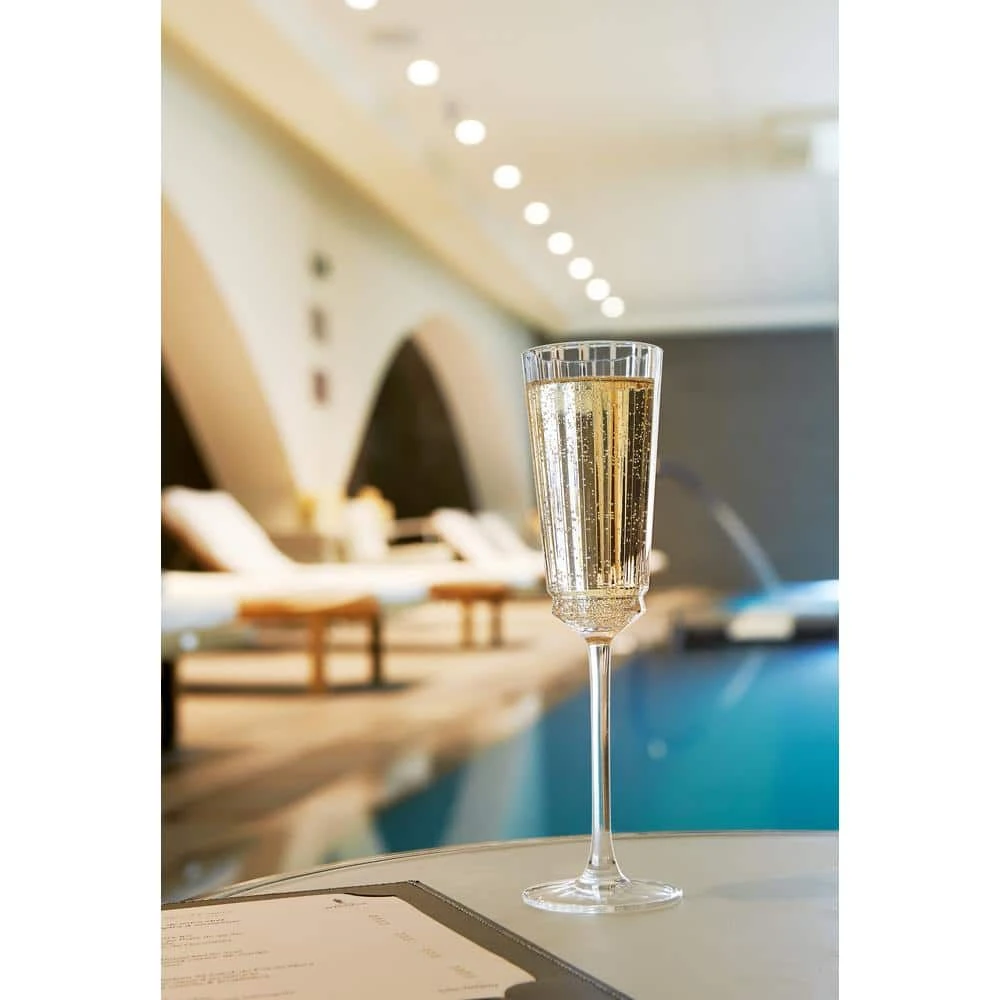 Cristal D'Arques Macassar 5.75 oz. Champagne Flute Set of 4 | Elegant Wine Glasses for Celebrations 8 Cristal D'Arques Macassar 5.75 oz. Champagne Flute Set of 4 | Elegant Wine Glasses for Celebrations - Image 8