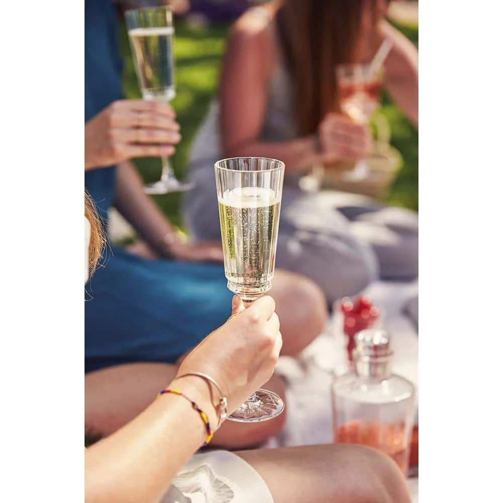 Cristal D'Arques Macassar 5.75 oz. Champagne Flute Set of 4 | Elegant Wine Glasses for Celebrations 3 Cristal D'Arques Macassar 5.75 oz. Champagne Flute Set of 4 | Elegant Wine Glasses for Celebrations - Image 3