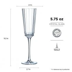 Cristal D'Arques Macassar 5.75 oz. Champagne Flute Set of 4 | Elegant Wine Glasses for Celebrations 14 Cristal D'Arques Macassar 5.75 oz. Champagne Flute Set of 4 | Elegant Wine Glasses for Celebrations -Drinkware Shop cristal d arques champagne glasses p0375 76 1000