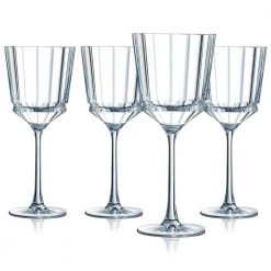 Cristal D'Arques Macassar 11.75 oz. White Wine Glass Set of 4 – Elegant Crystal Stemware for Wine Lovers