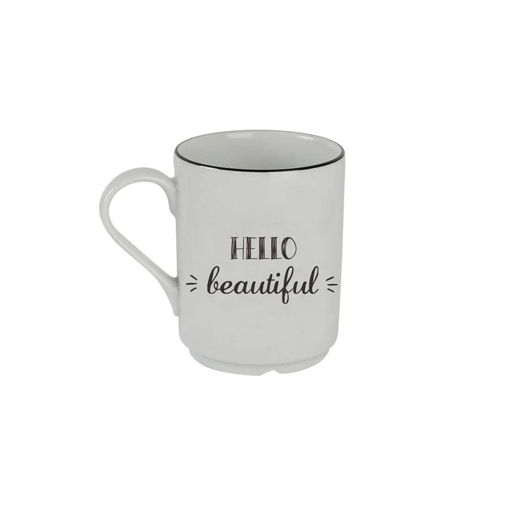 Be Happy 4-Piece Porcelain Mug Set - Elegant Design for Coffee & Tea Lovers (Service for 4) 5 Be Happy 4-Piece Porcelain Mug Set - Elegant Design for Coffee & Tea Lovers (Service for 4) - Image 5
