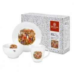 Weimar 3-Piece Snow White Porcelain Children's Set | Durable & Safe Drinking Glasses