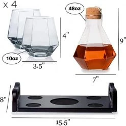 6-Piece Italian Crafted Glass Decanter and Whisky Glasses Set by J&V TEXTILES - Elegant Drinking Glasses & Sets 9 6-Piece Italian Crafted Glass Decanter and Whisky Glasses Set by J&V TEXTILES - Elegant Drinking Glasses & Sets -Drinkware Shop drinking glasses sets decanter 4f 1000