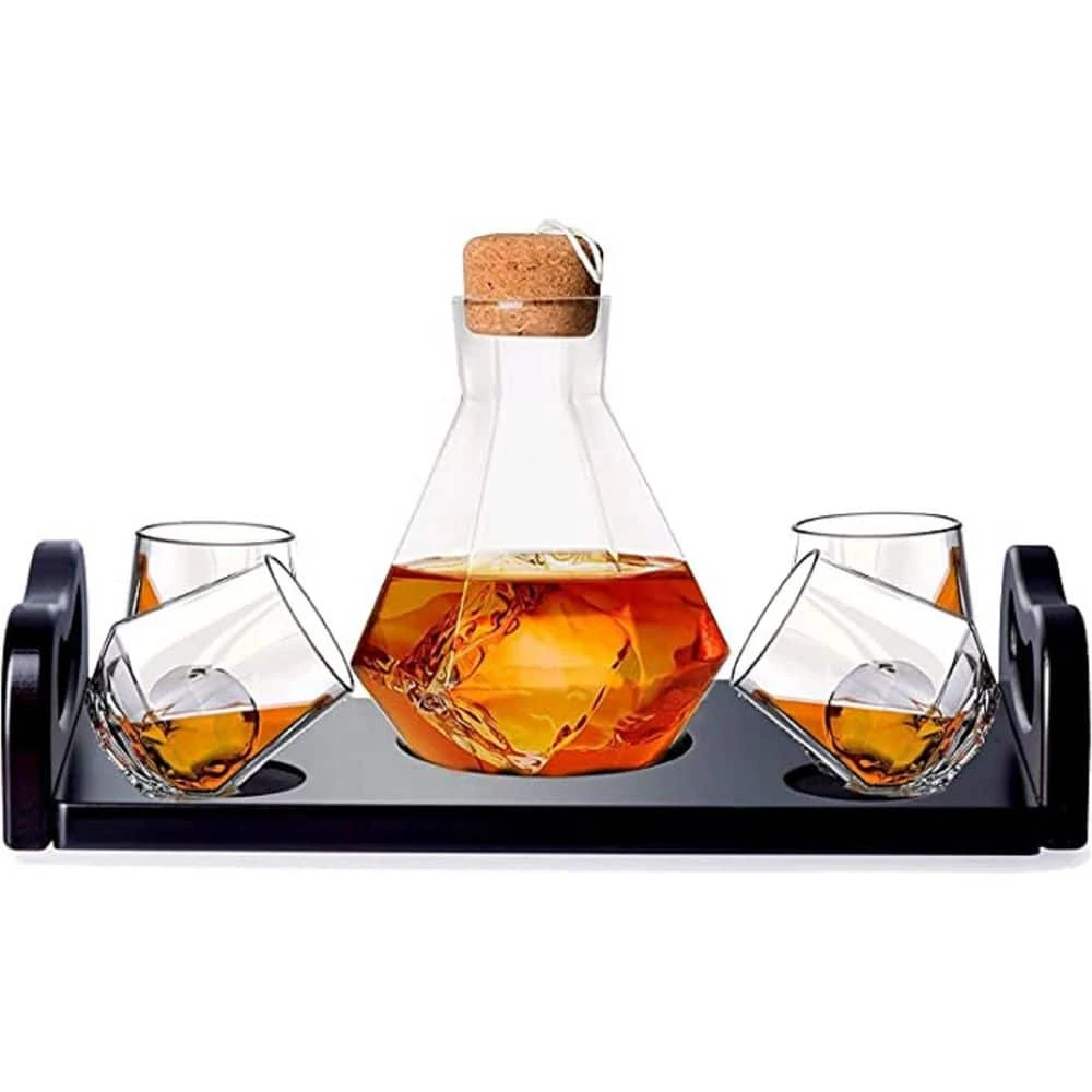 6-Piece Italian Crafted Glass Decanter and Whisky Glasses Set by J&V TEXTILES - Elegant Drinking Glasses & Sets 1 6-Piece Italian Crafted Glass Decanter and Whisky Glasses Set by J&V TEXTILES - Elegant Drinking Glasses & Sets