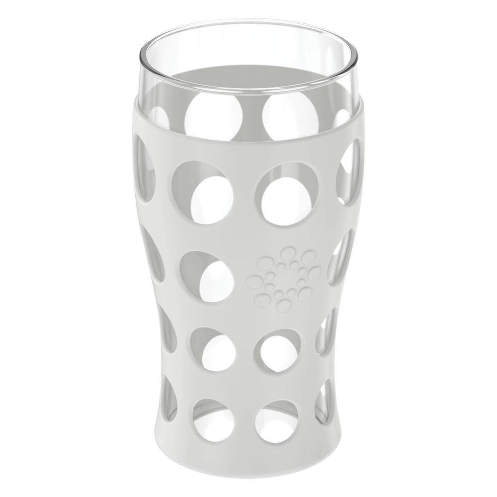 LIFEFACTORY 20 oz. Beverage Glasses with Protective Silicone Sleeves (Set of 4) - Durable & Stylish Drinking Glasses 4 LIFEFACTORY 20 oz. Beverage Glasses with Protective Silicone Sleeves (Set of 4) - Durable & Stylish Drinking Glasses - Image 4