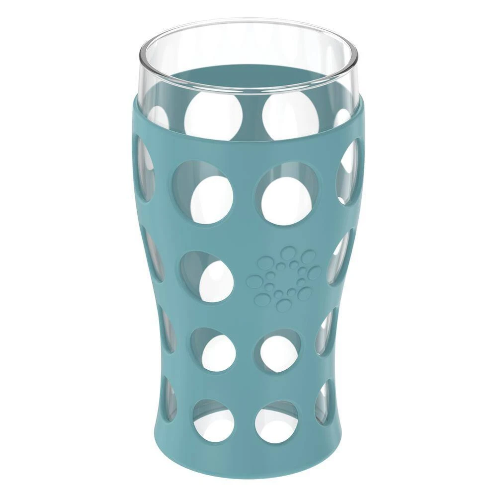 LIFEFACTORY 20 oz. Beverage Glasses with Protective Silicone Sleeves (Set of 4) - Durable & Stylish Drinking Glasses 2 LIFEFACTORY 20 oz. Beverage Glasses with Protective Silicone Sleeves (Set of 4) - Durable & Stylish Drinking Glasses - Image 2