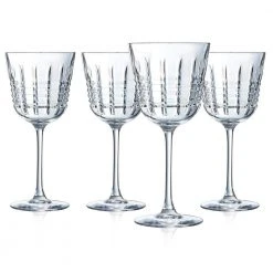 Cristal D'Arques Rendez-Vous 4-Piece 8.25 oz. Elegant Stem Set - Premium Drinking Glasses