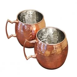 Epicureanist Mule Mugs (Set of 2) - Premium Moscow Mule Copper Cups for Cocktails -Drinkware Shop epicureanist moscow mule mugs ep mmule01 4f 1000