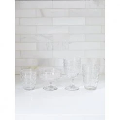 Euro Ceramica Fez 4-Piece 12 oz. Clear Old Fashioned Glass Set - Elegant Drinking Glasses -Drinkware Shop euro ceramica drinking glasses sets gl fz81156cl 44 1000