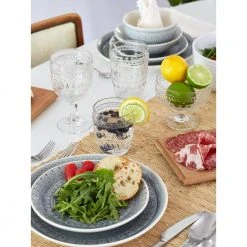 Euro Ceramica Fez 4-Piece 12 oz. Clear Old Fashioned Glass Set - Elegant Drinking Glasses -Drinkware Shop euro ceramica drinking glasses sets gl fz81156cl 4f 1000