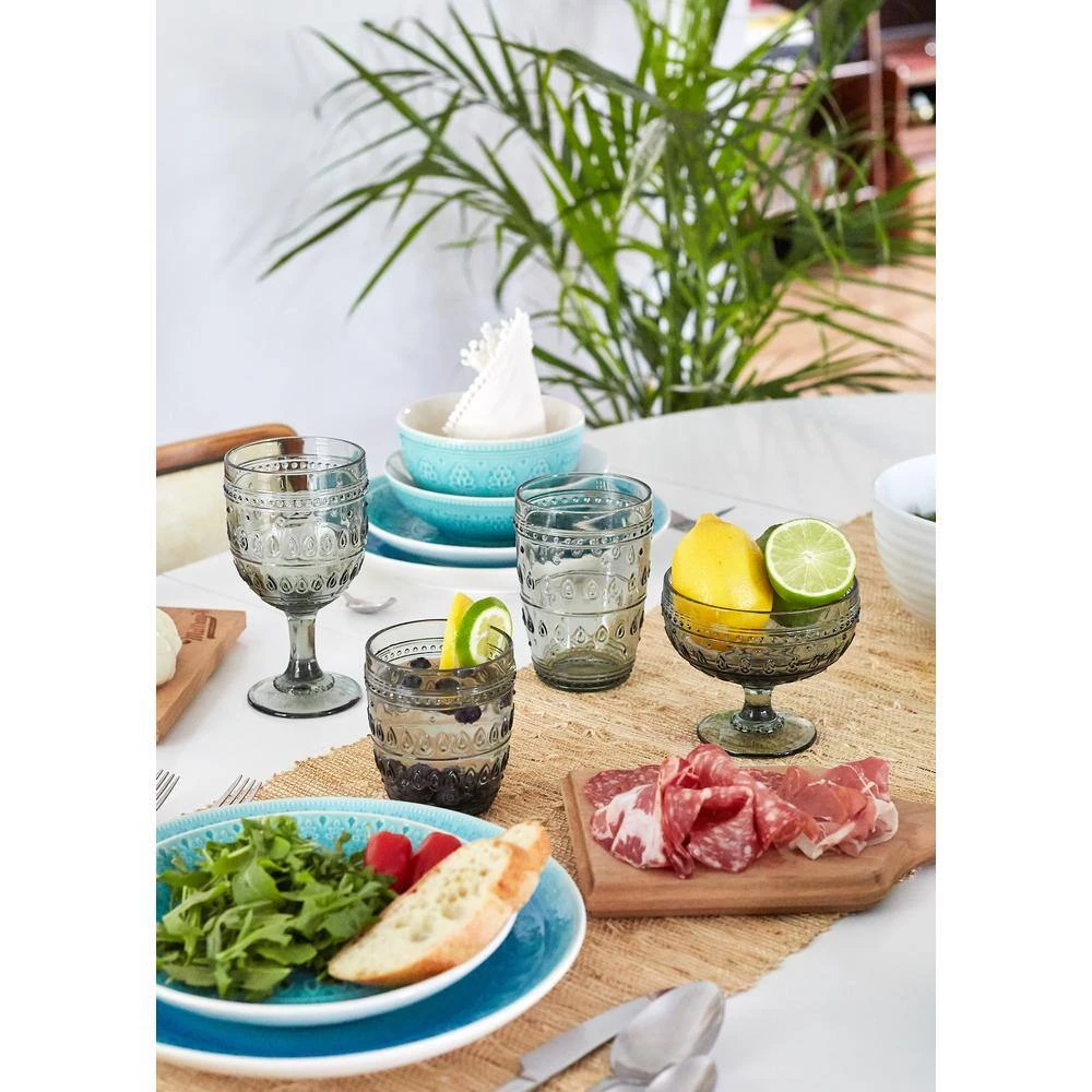 Fez 4-Piece 12oz. Grey Wine Glass Set by Euro Ceramica - Premium Red Wine Glasses for Elegant Dining 4 Fez 4-Piece 12oz. Grey Wine Glass Set by Euro Ceramica - Premium Red Wine Glasses for Elegant Dining - Image 4