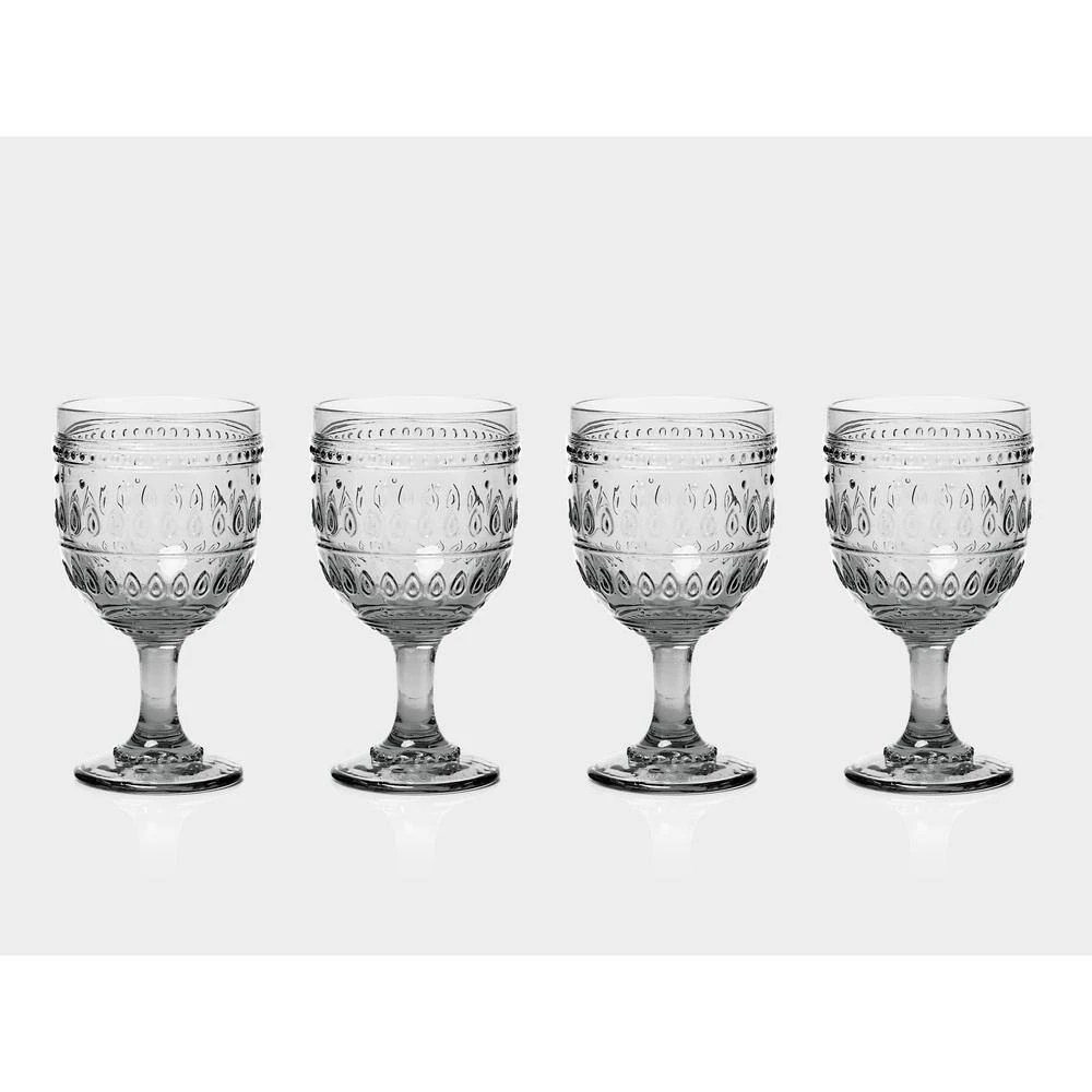 Fez 4-Piece 12oz. Grey Wine Glass Set by Euro Ceramica - Premium Red Wine Glasses for Elegant Dining 2 Fez 4-Piece 12oz. Grey Wine Glass Set by Euro Ceramica - Premium Red Wine Glasses for Elegant Dining - Image 2
