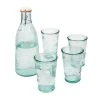 Recycled Clear Glass 1-Quart Coastal Water Bottle and Set of 4, 10-Ounce Glasses by French Home
