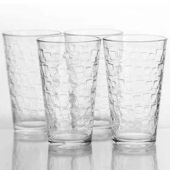 Great Foundations 16 oz. Glass Tumblers (4-Pack) by GIBSON HOME - Durable & Stylish Drinking Glasses