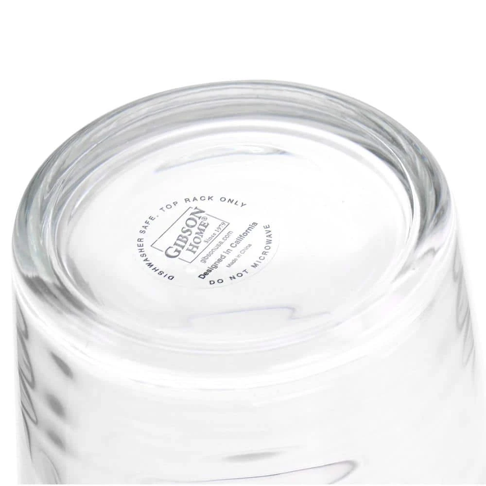 16 Piece Swirl Clear Assorted Glassware Set - Elegant Drinking Glasses by GIBSON HOME 4 16 Piece Swirl Clear Assorted Glassware Set - Elegant Drinking Glasses by GIBSON HOME - Image 4