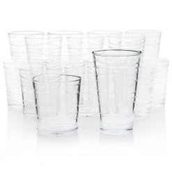 16 Piece Swirl Clear Assorted Glassware Set - Elegant Drinking Glasses by GIBSON HOME 10 16 Piece Swirl Clear Assorted Glassware Set - Elegant Drinking Glasses by GIBSON HOME -Drinkware Shop gibson home drinking glasses sets 985117447m 44 1000