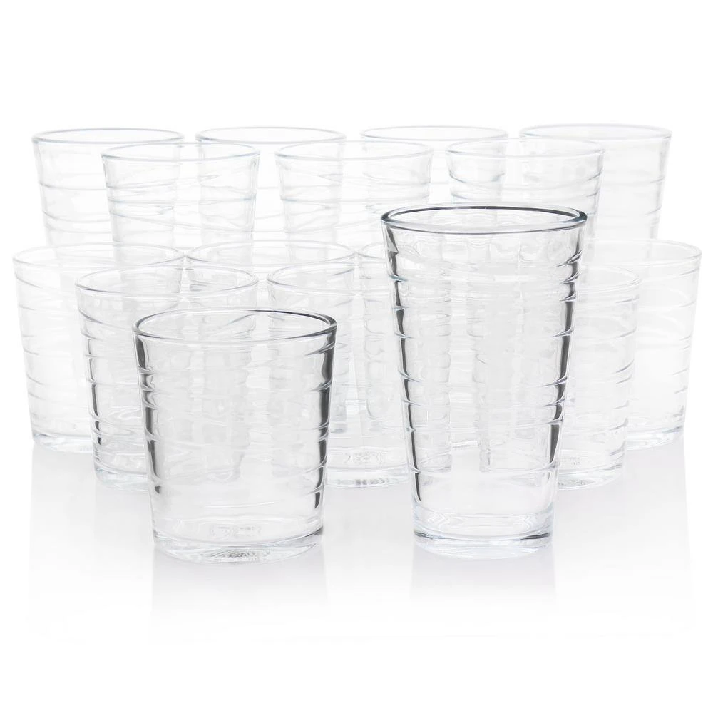 16 Piece Swirl Clear Assorted Glassware Set - Elegant Drinking Glasses by GIBSON HOME 5 16 Piece Swirl Clear Assorted Glassware Set - Elegant Drinking Glasses by GIBSON HOME - Image 5
