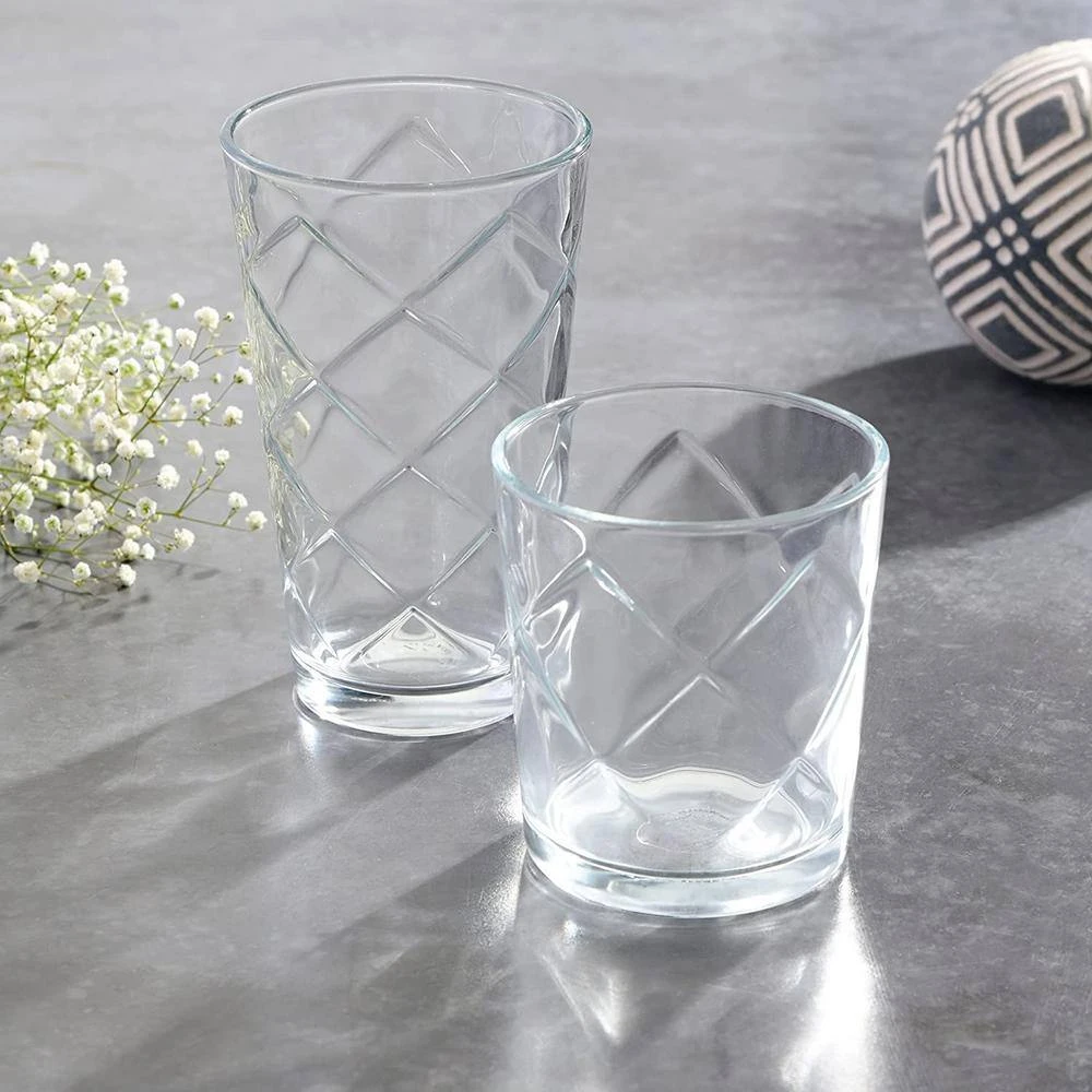 GIBSON HOME 16 Piece Lattice Glassware Drinkware Set - Elegant and Durable Drinking Glasses 6 GIBSON HOME 16 Piece Lattice Glassware Drinkware Set - Elegant and Durable Drinking Glasses - Image 6