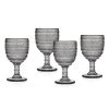 Godinger Lumina 9 oz. Smoked Crystal Goblets (Set of 4) - Elegant Drinking Glasses for Wine & Cocktails