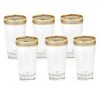 Melania Collection 10 oz. High Ball Smoke Glass Set of 6 - Premium Cocktail Glasses by Lorren Home Trends
