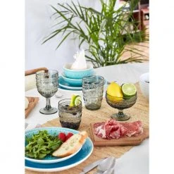 Euro Ceramica Fez 4-Piece 14 oz. Grey Highball Glass Set - Elegant Cocktail Glasses for Any Occasion -Drinkware Shop grey highball glasses gl fz81165g 4f 1000