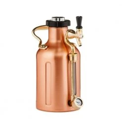 UKeg 64 oz. Copper Plated Pressurized Growler - Premium Beer & Kombucha Keg - 64 CU by GrowlerWerks