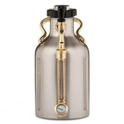 UKeg 64 oz. Stainless Steel Pressurized Growler - Keep Beer Fresh & Carbonated | GrowlerWerks