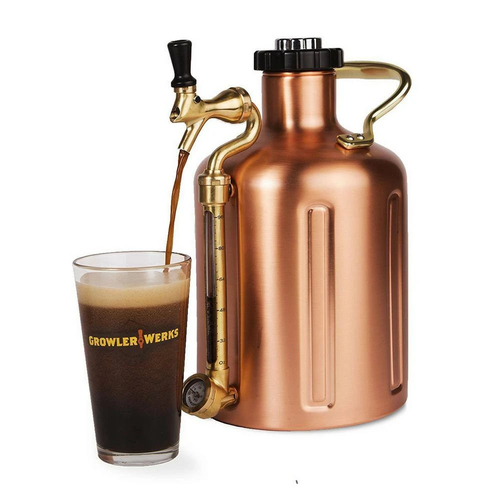 GrowlerWerks UKeg 128 oz. Copper Plated Pressurized Growler - Premium Beer Dispenser with Tap & CO2 Charger 5 GrowlerWerks UKeg 128 oz. Copper Plated Pressurized Growler - Premium Beer Dispenser with Tap & CO2 Charger - Image 5