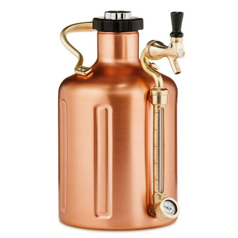 GrowlerWerks UKeg 128 oz. Copper Plated Pressurized Growler - Premium Beer Dispenser with Tap & CO2 Charger 2 GrowlerWerks UKeg 128 oz. Copper Plated Pressurized Growler - Premium Beer Dispenser with Tap & CO2 Charger - Image 2
