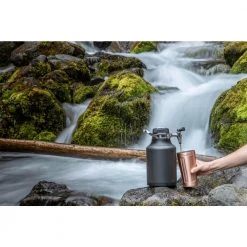 UKeg Go 64 oz. Tungsten Gray Pressurized Growler (64 Go/TS) | Premium Beer Growler by GrowlerWerks -Drinkware Shop growlerwerks beer growlers gwa1062 ts nb 1f 1000