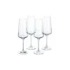 Genoa 12 oz. Lead-Free Crystal Champagne Flutes, Set of 4 | Elegant Glassware for Celebrations