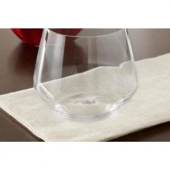 Genoa 18.5 oz. Lead-Free Crystal Stemless Wine Glasses (Set of 4) - Elegant & Durable -Drinkware Shop home decorators collection stemless wine glasses 253520 66 1000