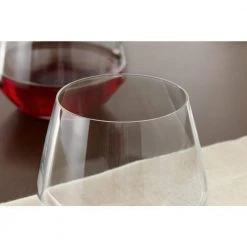 Genoa 18.5 oz. Lead-Free Crystal Stemless Wine Glasses (Set of 4) - Elegant & Durable -Drinkware Shop home decorators collection stemless wine glasses 253520 77 1000
