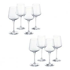 Genoa Lead-Free Crystal White Wine Glasses (Set of 8) - Elegant & Modern Design by Home Decorators Collection -Drinkware Shop home decorators collection white wine glasses 27395020006 1d 1000