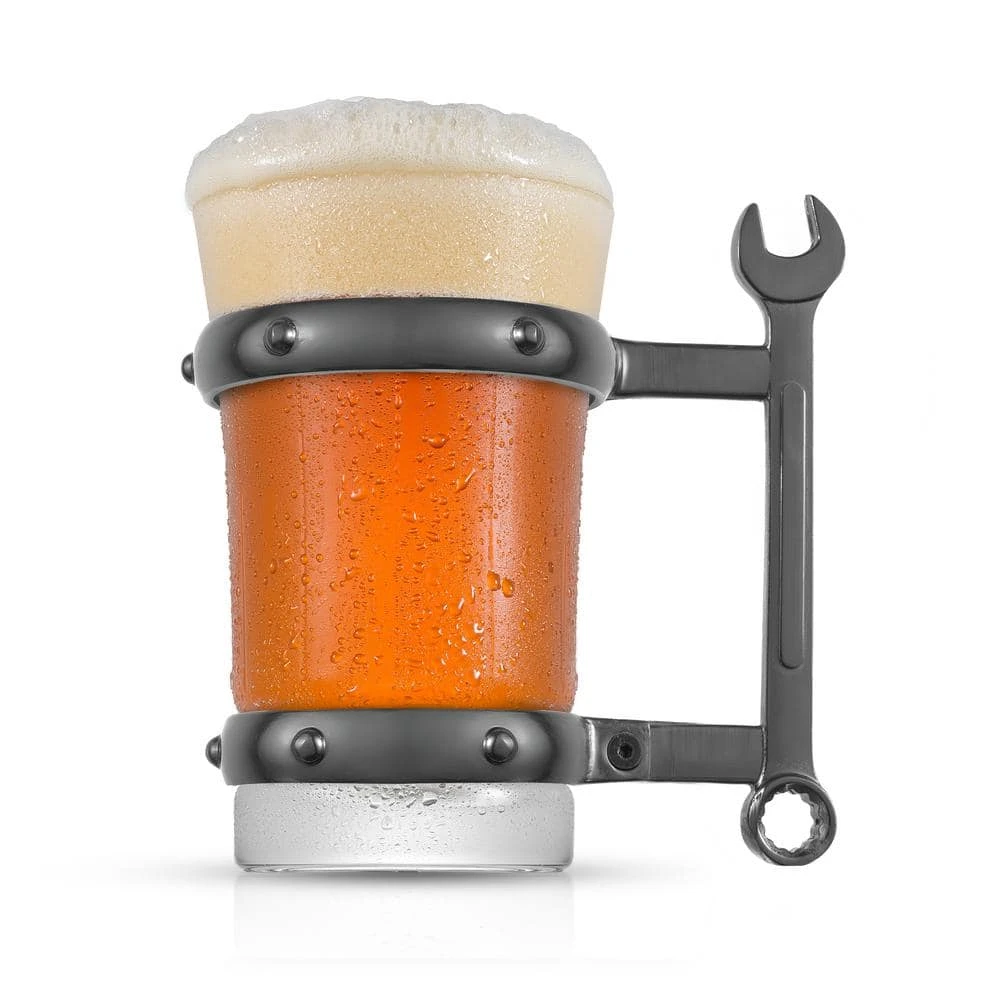 JoyJolt Tools Collection 17 oz. Combo Wrench Handle Single Beer Mug - Unique Beer Glass for Men & Women 2 JoyJolt Tools Collection 17 oz. Combo Wrench Handle Single Beer Mug - Unique Beer Glass for Men & Women - Image 2