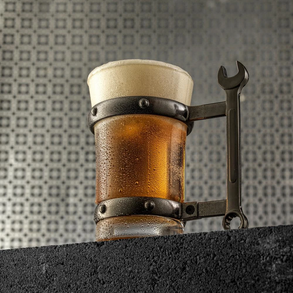 JoyJolt Tools Collection 17 oz. Combo Wrench Handle Single Beer Mug - Unique Beer Glass for Men & Women 5 JoyJolt Tools Collection 17 oz. Combo Wrench Handle Single Beer Mug - Unique Beer Glass for Men & Women - Image 5