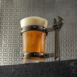 JoyJolt Tools Collection 17 oz Adjustable Wrench Handle Beer Mug - Durable & Stylish -Drinkware Shop joyjolt beer mugs jbm10151 44 1000