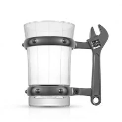 JoyJolt Tools Collection 17 oz Adjustable Wrench Handle Beer Mug - Durable & Stylish
