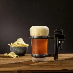 JoyJolt Tools Collection 17 oz. Pipe Wrench Handle Beer Mug - Durable & Unique Design 8 JoyJolt Tools Collection 17 oz. Pipe Wrench Handle Beer Mug - Durable & Unique Design -Drinkware Shop joyjolt beer mugs jbm10153 1f 1000