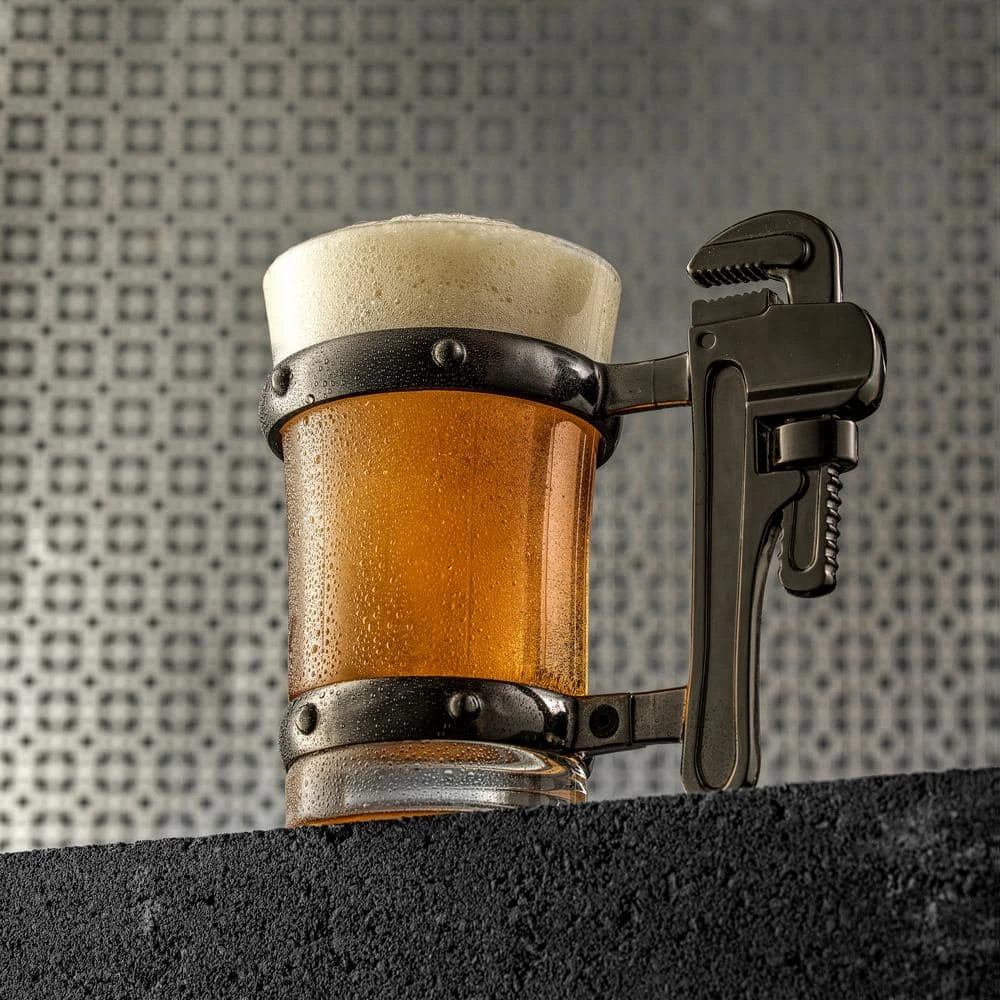 JoyJolt Tools Collection 17 oz. Pipe Wrench Handle Beer Mug - Durable & Unique Design 4 JoyJolt Tools Collection 17 oz. Pipe Wrench Handle Beer Mug - Durable & Unique Design - Image 4