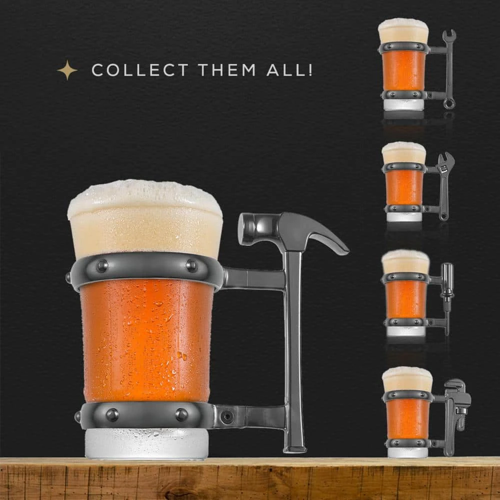 JoyJolt Tools Collection 17 oz. Hammer Handle Single Beer Mug - Unique Design, Perfect for Beer Enthusiasts 5 JoyJolt Tools Collection 17 oz. Hammer Handle Single Beer Mug - Unique Design, Perfect for Beer Enthusiasts - Image 5
