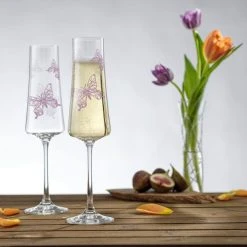 Meadow Butterfly 10 oz. Crystal Stemmed Champagne Flute Glass Set (Set of 2) - Elegant & Durable 9 Meadow Butterfly 10 oz. Crystal Stemmed Champagne Flute Glass Set (Set of 2) - Elegant & Durable -Drinkware Shop joyjolt champagne glasses jme10163 c3 1000